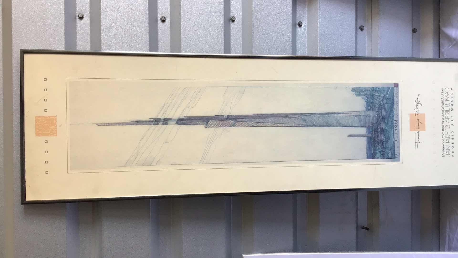 Photo 3 of MILE HIGH ILLINOIS FRANK LLOYD WRIGHT 36” X 11” (Z GALLERIE) & 3 ROSS KYKER PHOTOS 20” X 16”