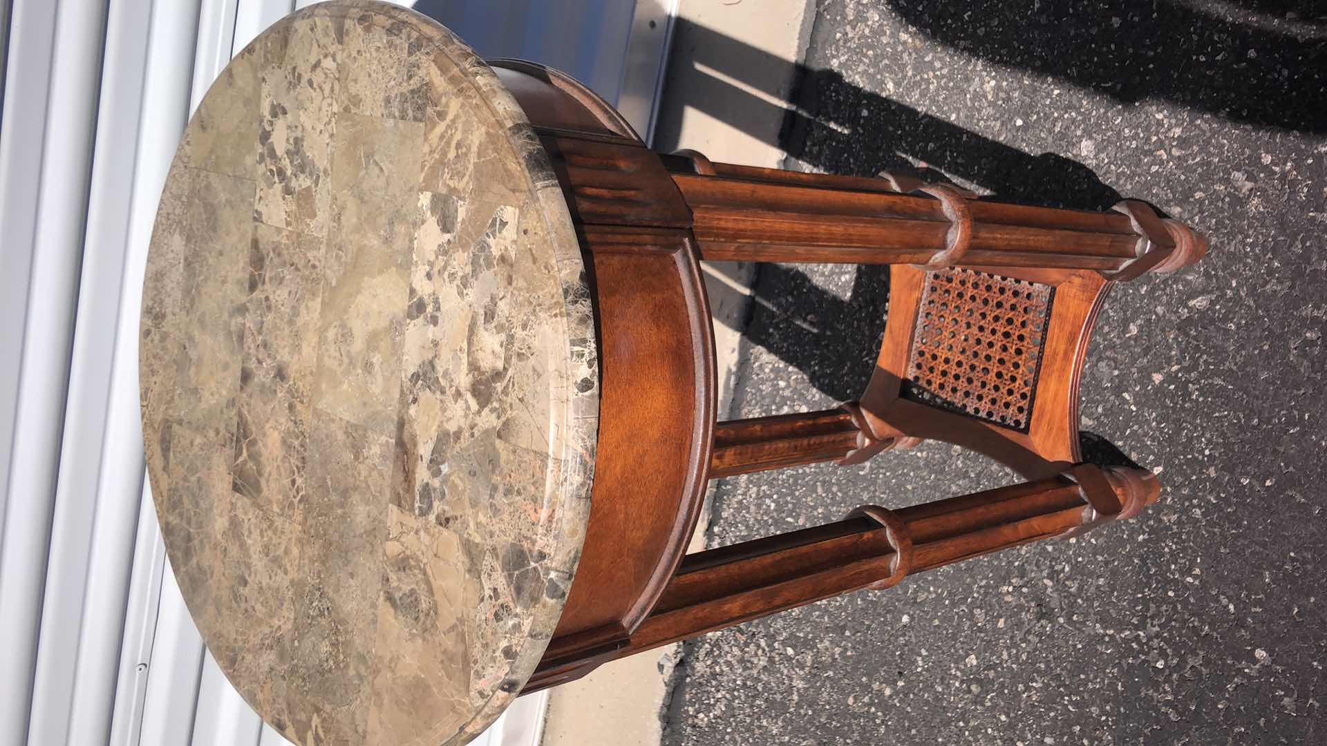 Photo 1 of 16" ROUND MAHOGANY ACCENT TABLE 16” x 16” H33”