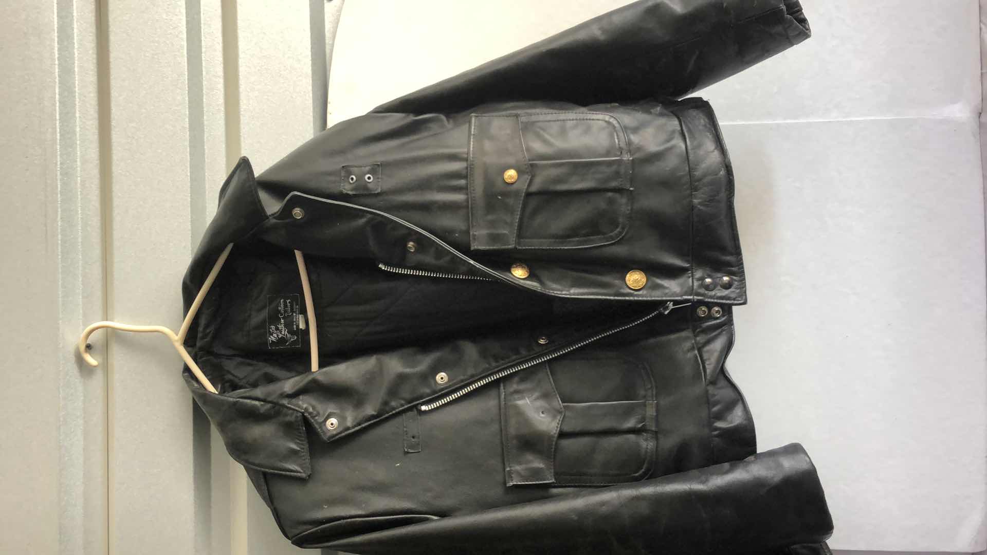Photo 1 of 3 MENS XL JACKETS (2 CUSTOM LEATHER & NORTH FACE HOODIE)