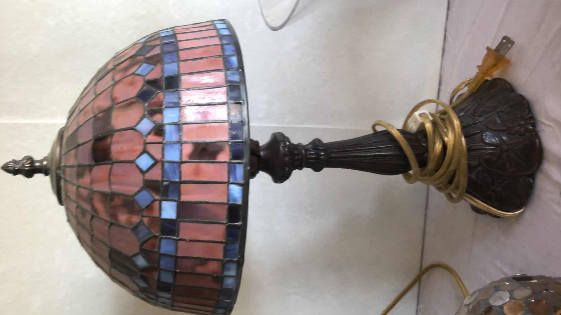 Photo 1 of ASSORTED HOME LIGHTING AND DECOR BUNDLE 3 LAMPS, 2 AMERICAN DJ LIGHTS, WALL BRACKET SCONCES, ETC