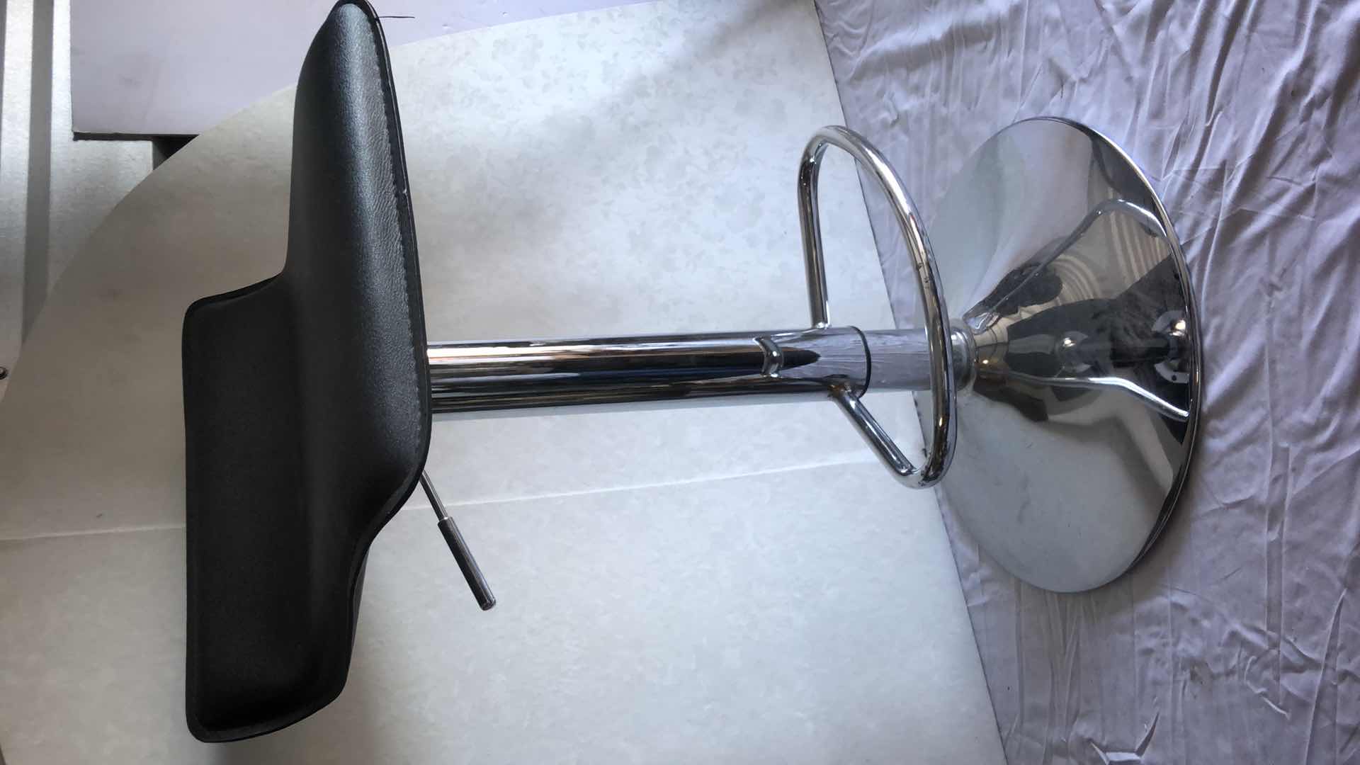 Photo 6 of 2-BLACK METAL HANGING WALL CANDLE SCONCES, GOLD HOME DECOR, 2-COPPER TALL VASES, & ADJUSTABLE HEIGHT BAR STOOL