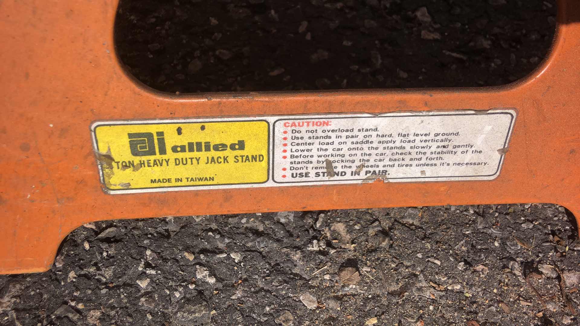 Photo 1 of 2 ALLIED 5 TON HEAVY DUTY JACK STANDS