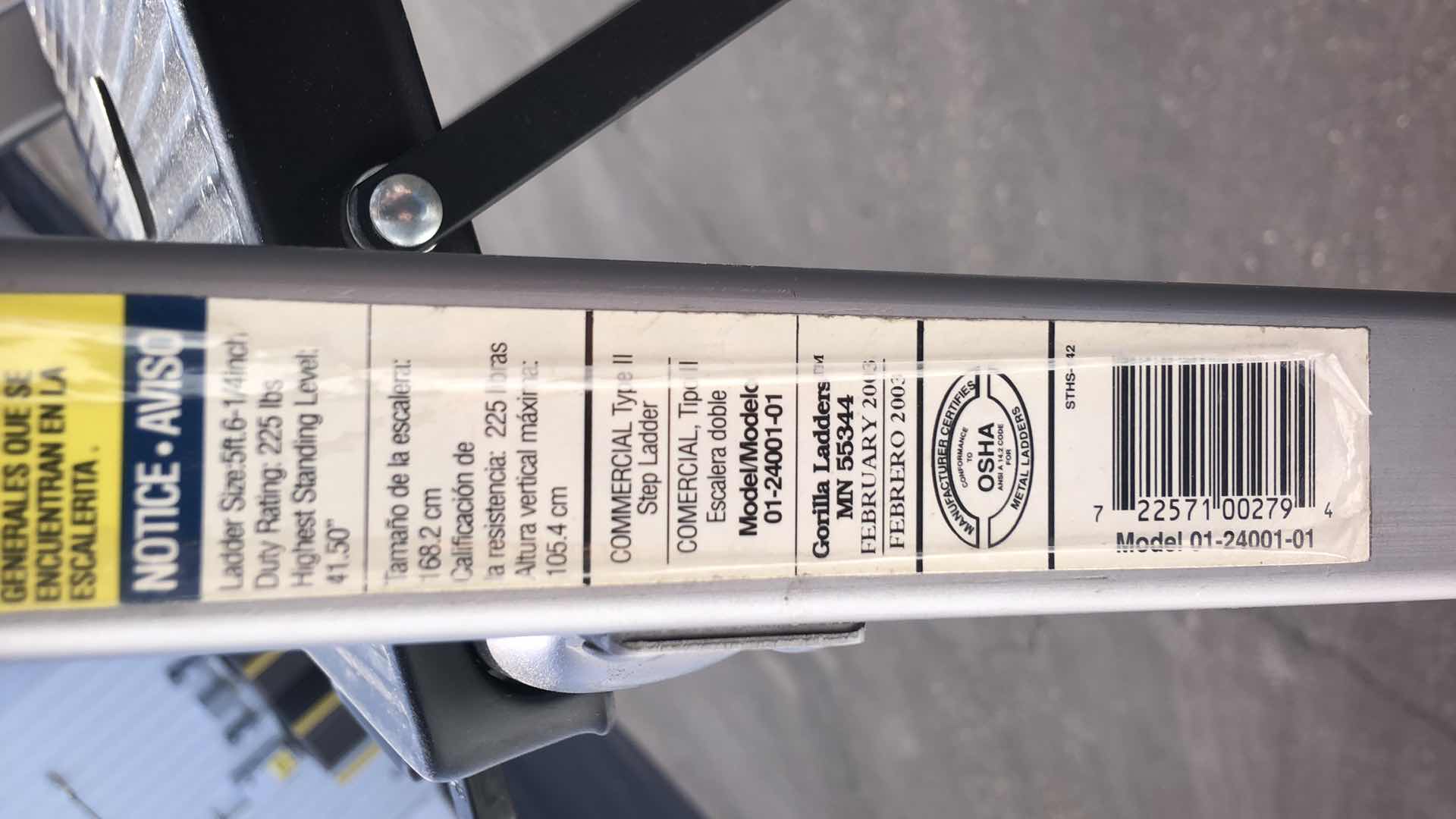 Photo 1 of SHIMMY MINI 4 STEP LADDER 5’