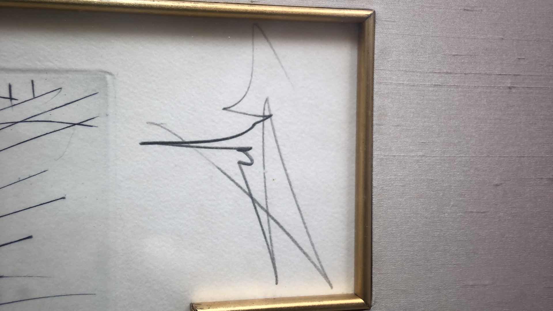 Photo 1 of PAINTING OF 2 PEOPLE A HORSE OCEAN AND CASTLE SPIRES 30” X 22“