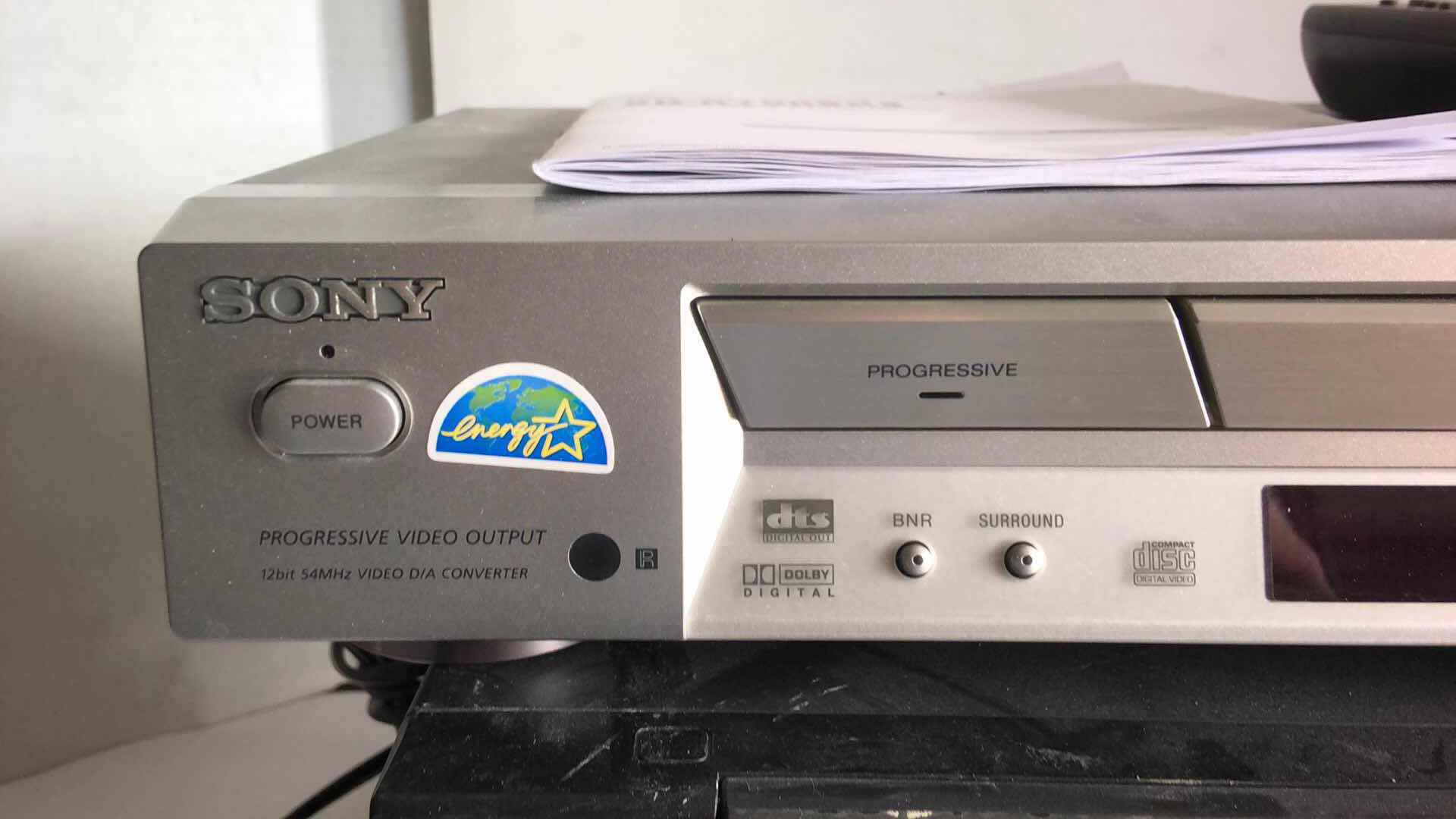 Photo 1 of SONY DVD CD VIDEO PLAYER, TOSHIBA 4 HEAD HIFI VHS PLAYER AND HITACHI 3+2 HEAD HIFI VHS PLAYER W REMOTES (3)