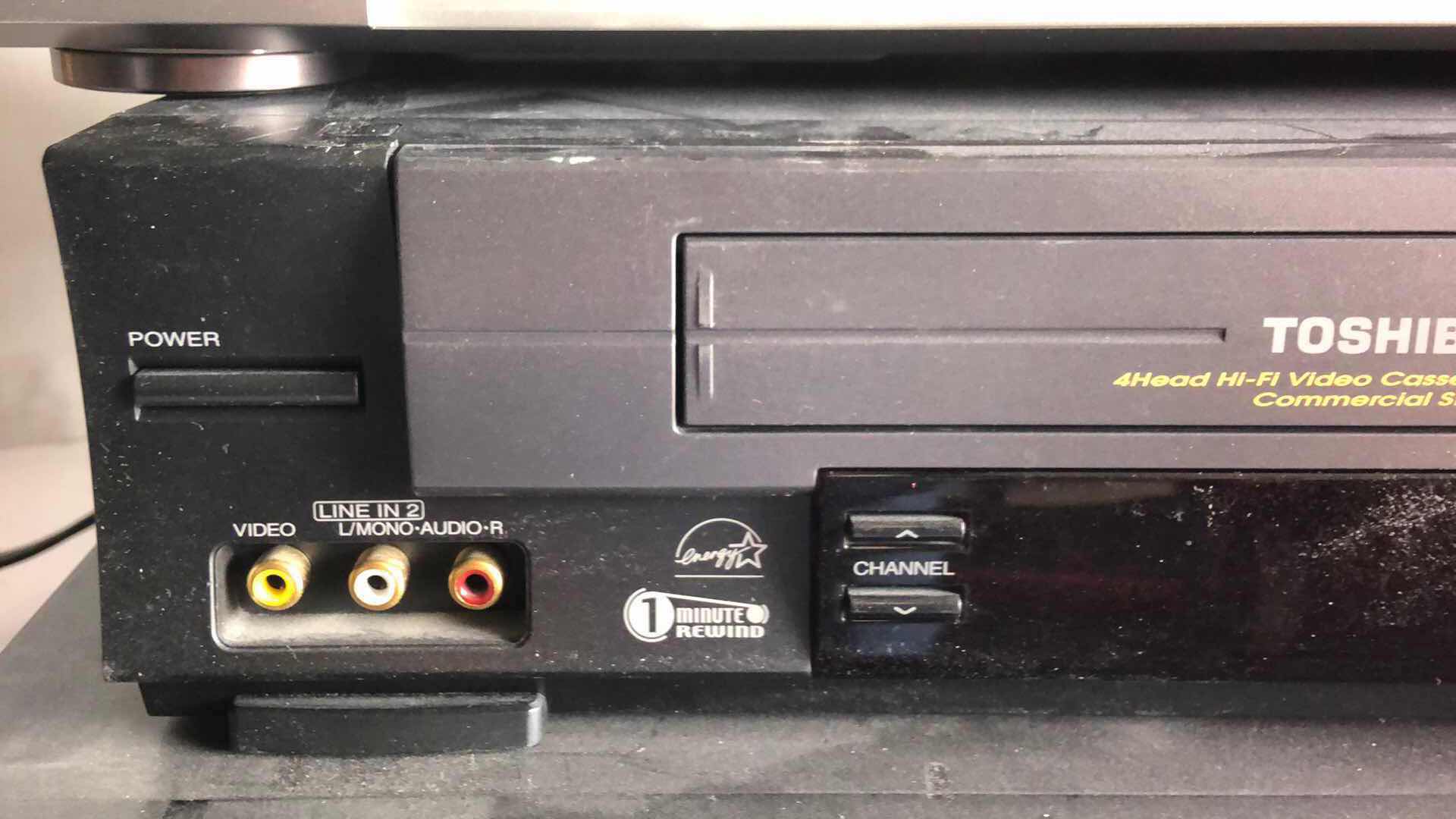 Photo 1 of SONY DVD CD VIDEO PLAYER, TOSHIBA 4 HEAD HIFI VHS PLAYER AND HITACHI 3+2 HEAD HIFI VHS PLAYER W REMOTES (3)