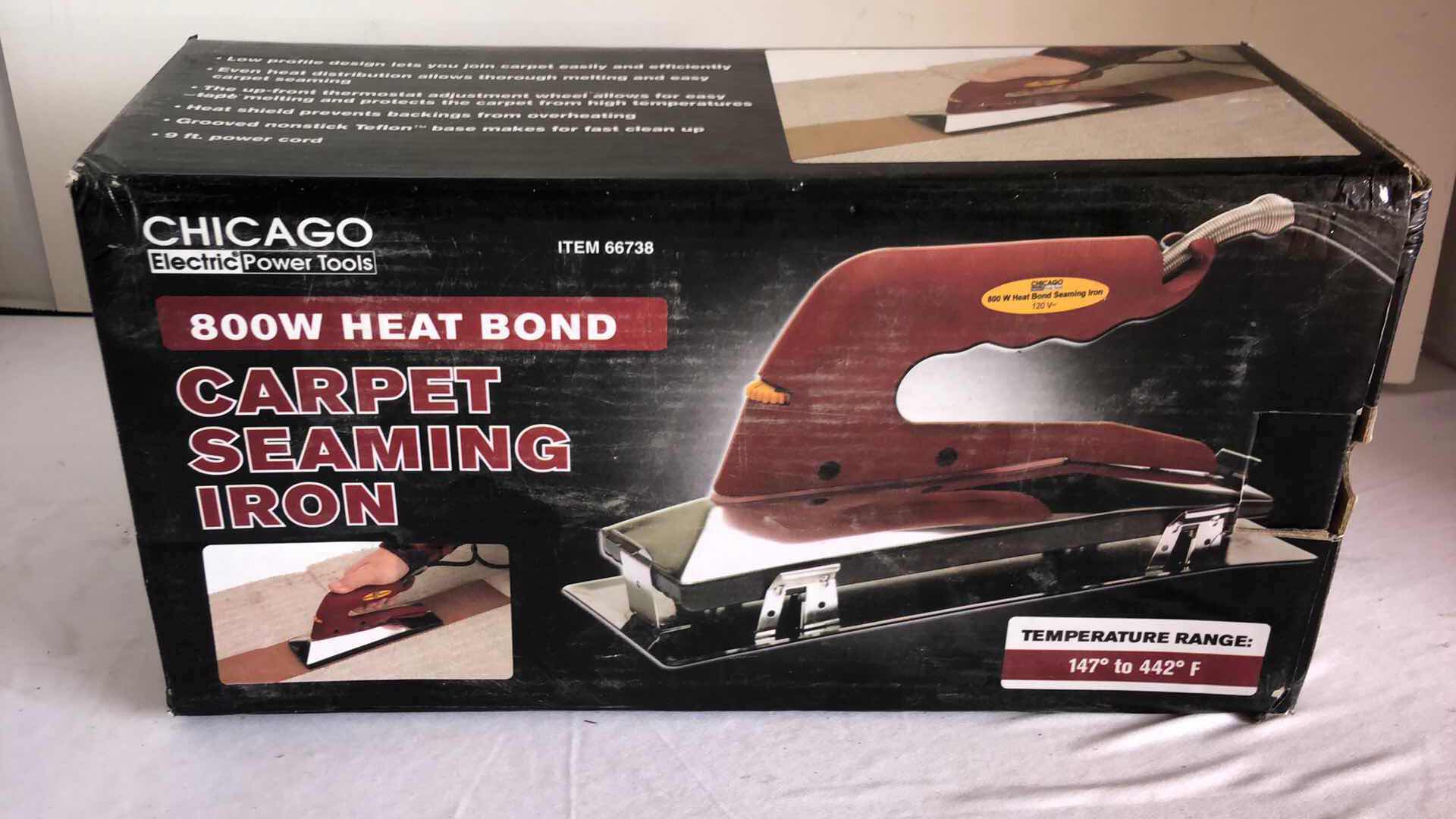 Photo 1 of CHICAGO ELECTRIC 800W HEAT BOND CARPET SEAMING IRON