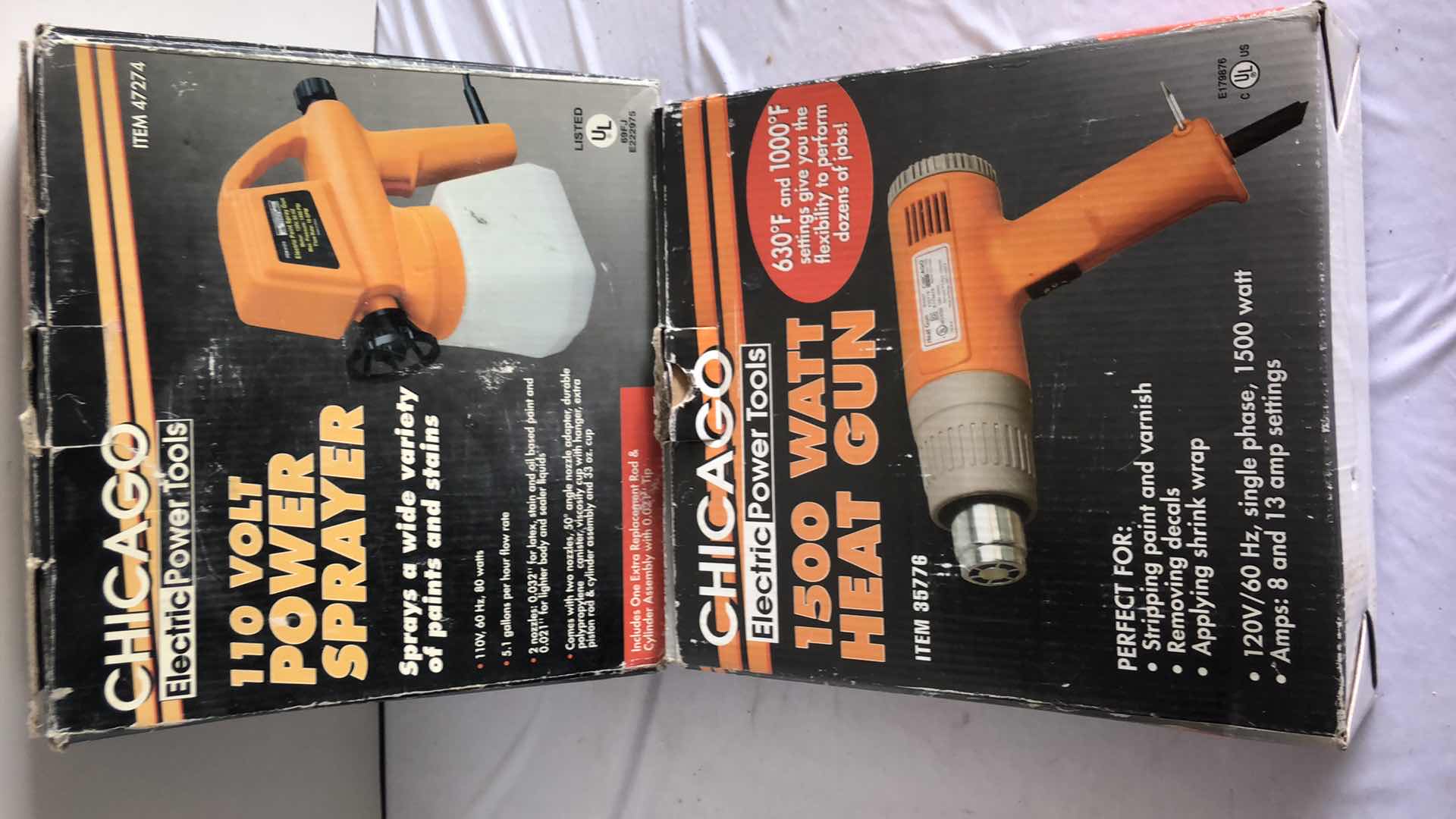 Photo 1 of CHICAGO POWER SPRAYER AND CHICAGO HEAT GUN