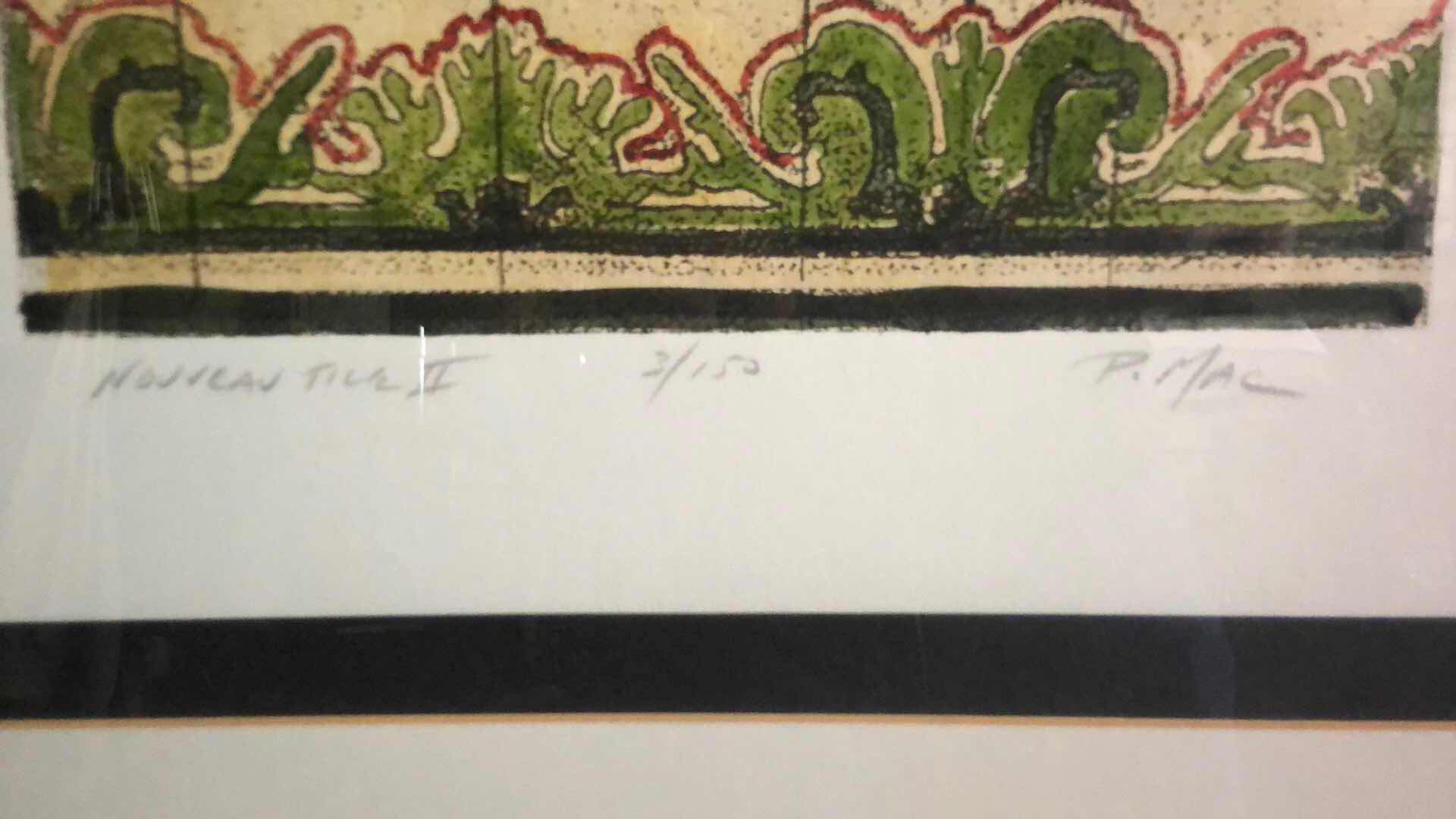 Photo 4 of LARGE HOME DECOR FRAMED PAINTING BY P MAC 3/150 34.5” X 28.5”