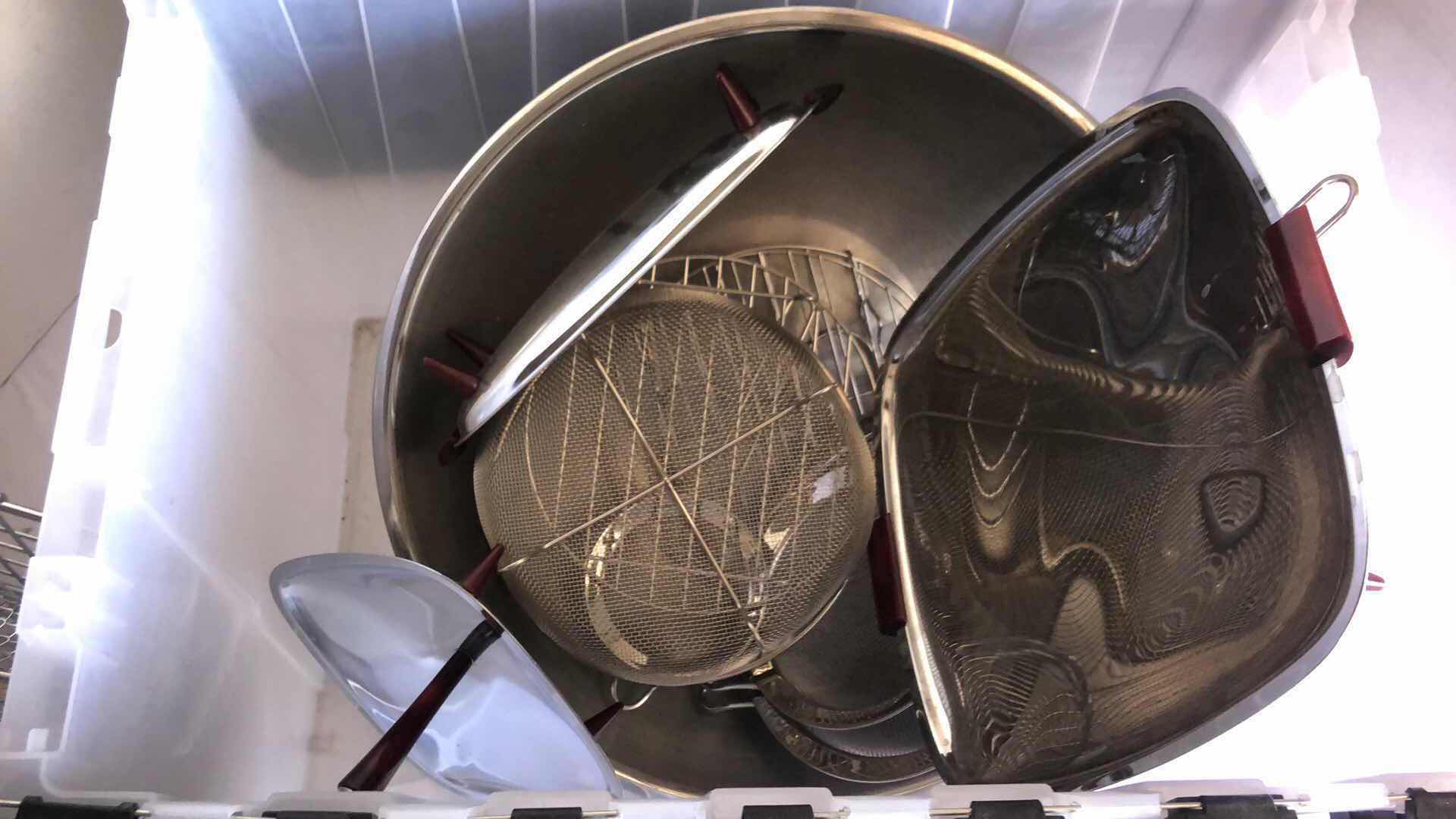 Photo 3 of ASSORTMENT OF KITCHEN TOOLS FRYER BASKETS, BOWLS ETC