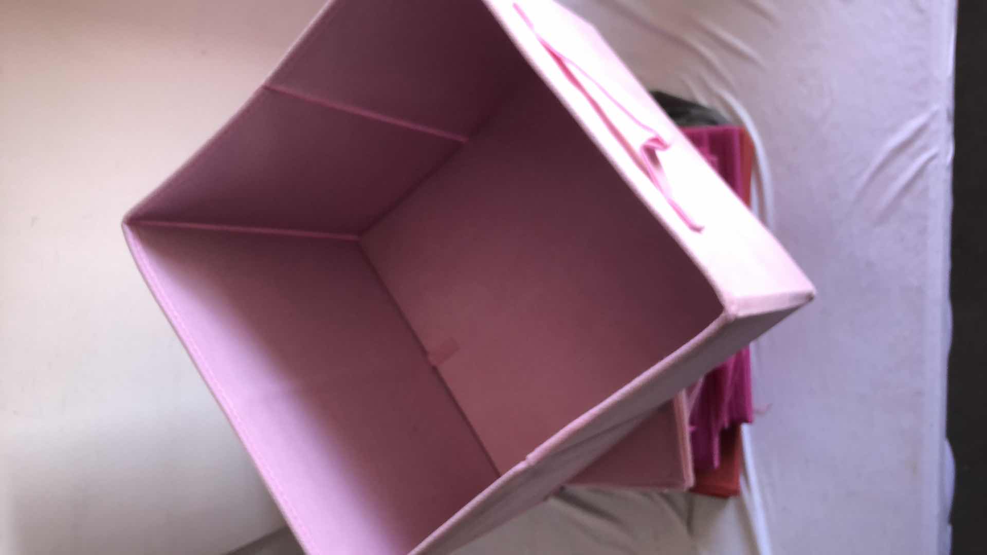 Photo 1 of 13 COLLAPSABLE STACKING FABRIC BOXES AND 4 ROOM ESSENTIALS BED RISERS