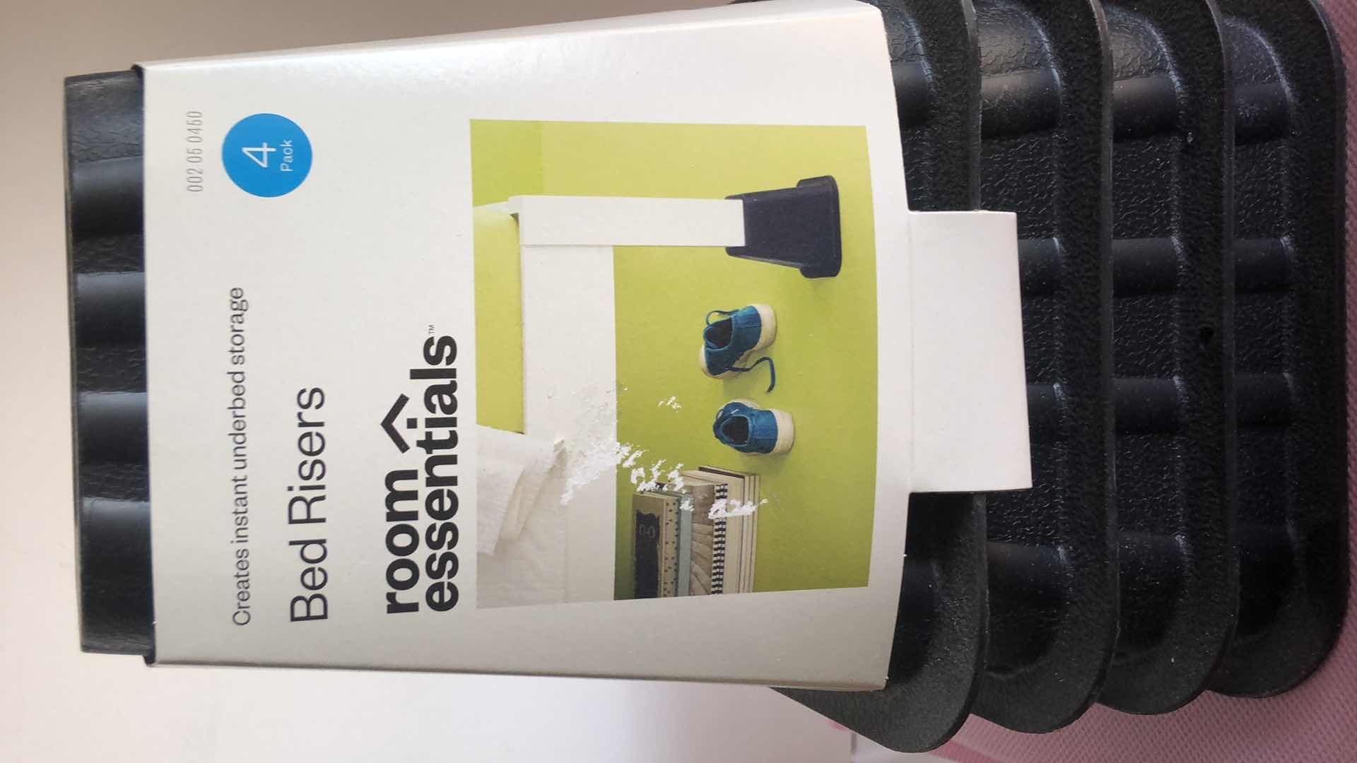 Photo 1 of 13 COLLAPSABLE STACKING FABRIC BOXES AND 4 ROOM ESSENTIALS BED RISERS