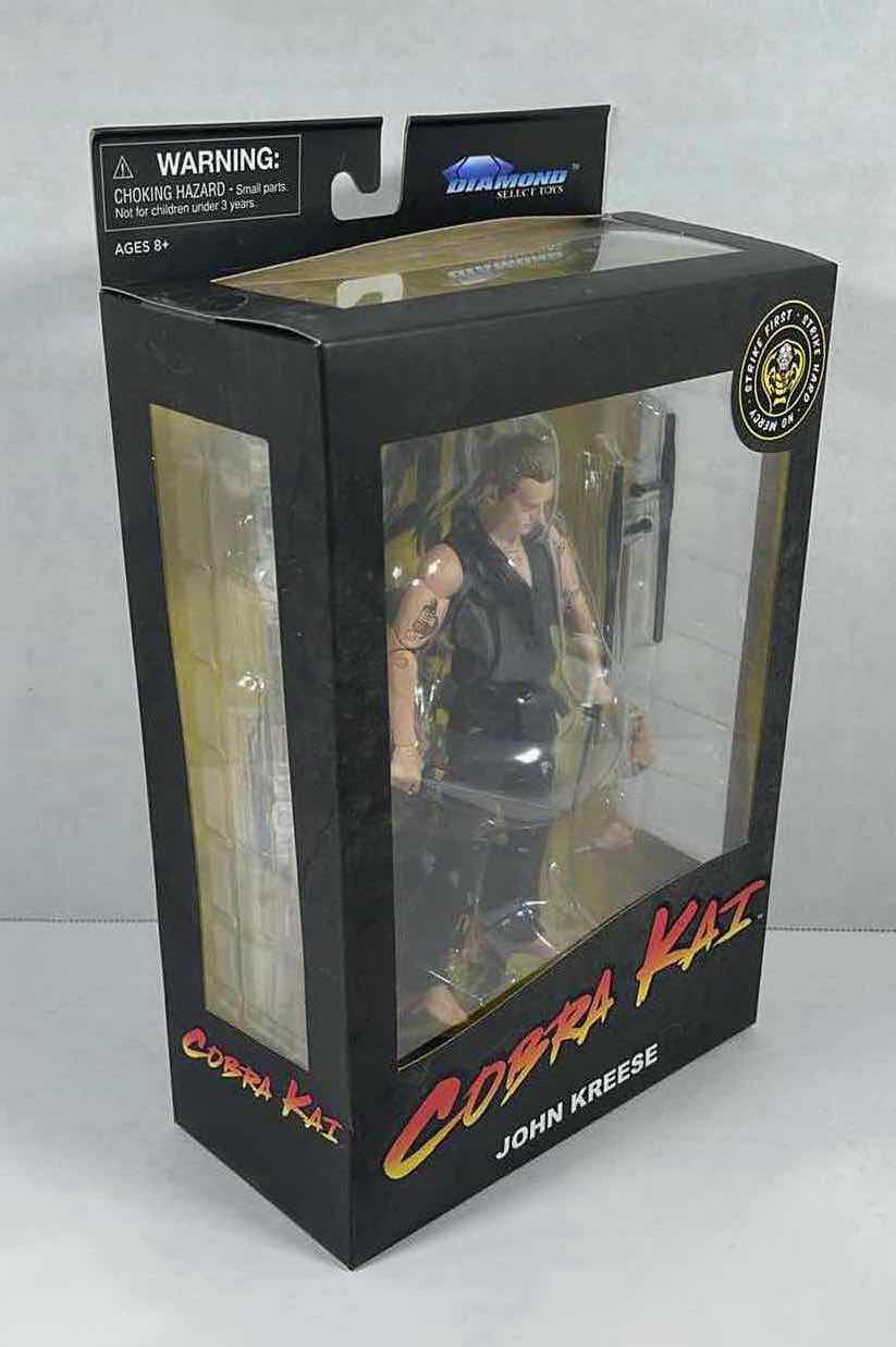Photo 3 of NEW DIAMOND SELECT TOYS COBRA KAI KARATE SERIES 1 JOHN KREESE