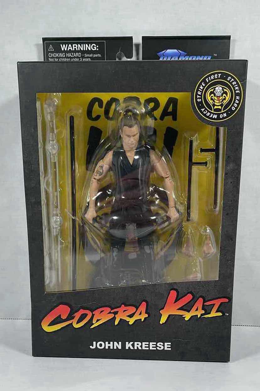 Photo 1 of NEW DIAMOND SELECT TOYS COBRA KAI KARATE SERIES 1 JOHN KREESE