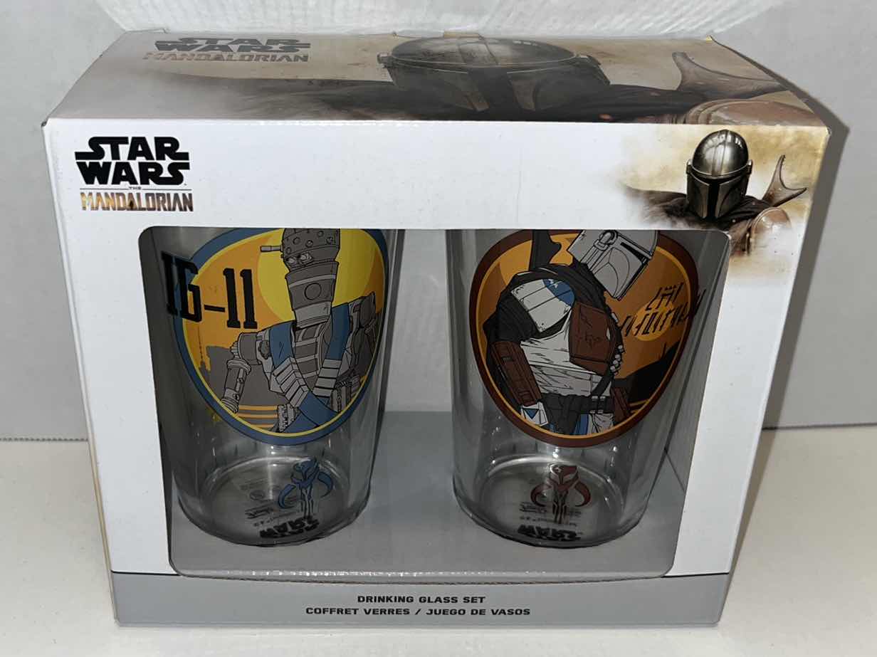 Photo 1 of NEW FUNKO STAR WARS THE MANDALORIAN DRINKING GLASS SET