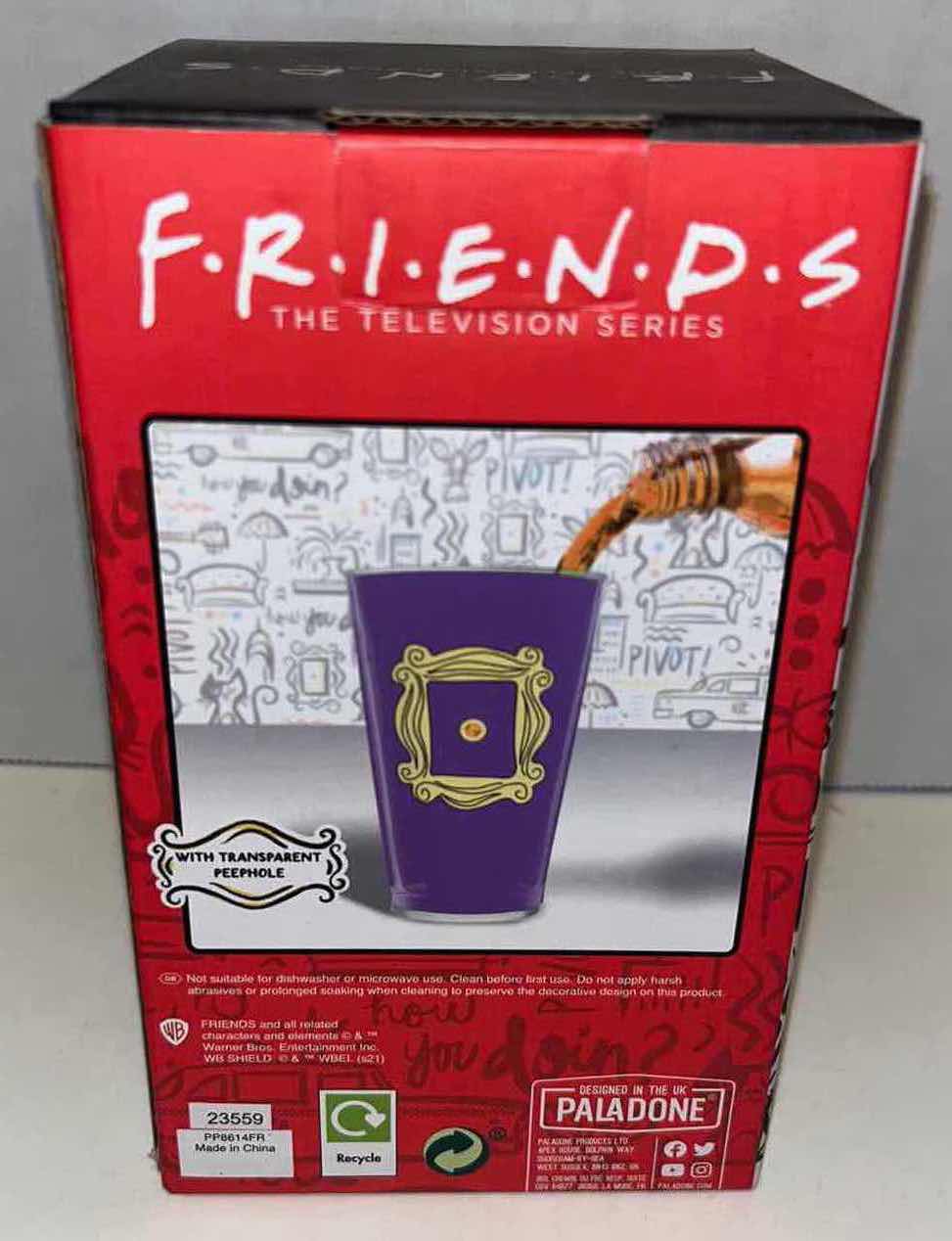 Photo 1 of NEW FRIENDS GLASSWARE PEEPHOLE FRAME PINT GLASS