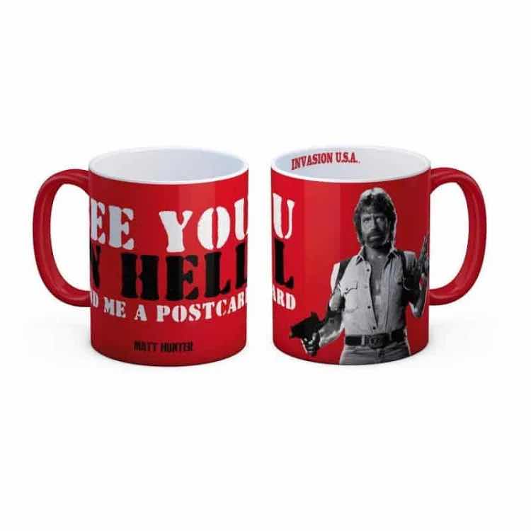 Photo 1 of NEW SD TOYS TOUGH GUY INVASION U.S.A. CHUCK NORRIS “SEE YOU IN HELL” CERAMIC MUG