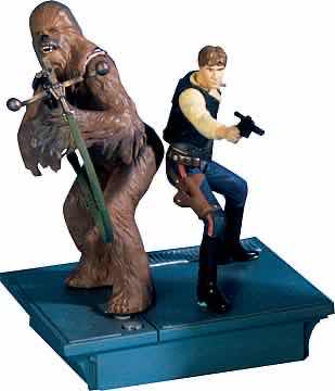 Photo 1 of NEW HASBRO STAR WARS SILVER ANNIVERSARY 1977-2002 “HAN SOLO & CHEWBACCA- DEATH STAR ESCAPE”