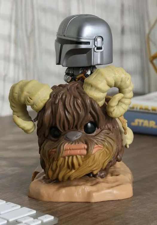Photo 1 of $40 NEW FUNKO POP! DELUXE STAR WARS THE MANDALORIAN BOBBLEHEAD FIGURE, #416 “THE MANDALORIAN & THE CHILD ON BANTHA”