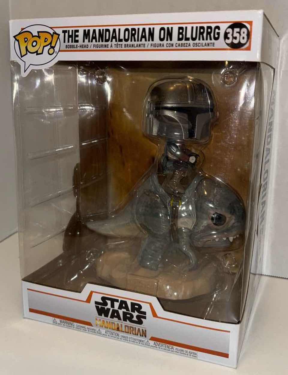 Photo 1 of NEW FUNKO POP! DELUXE STAR WARS THE MANDALORIAN BOBBLEHEAD FIGURE, #358 “THE MANDALORIAN ON BLURRG”