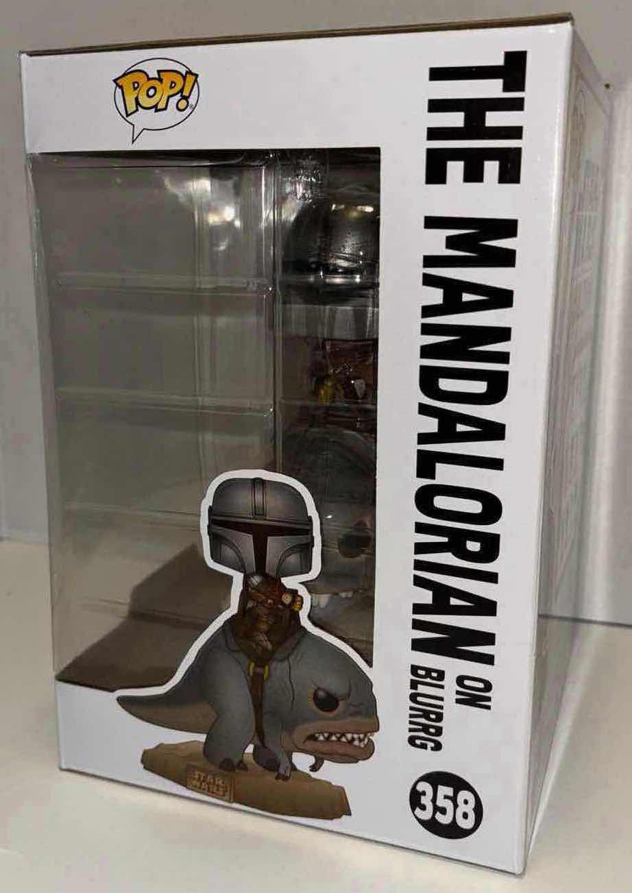 Photo 1 of NEW FUNKO POP! DELUXE STAR WARS THE MANDALORIAN BOBBLEHEAD FIGURE, #358 “THE MANDALORIAN ON BLURRG”