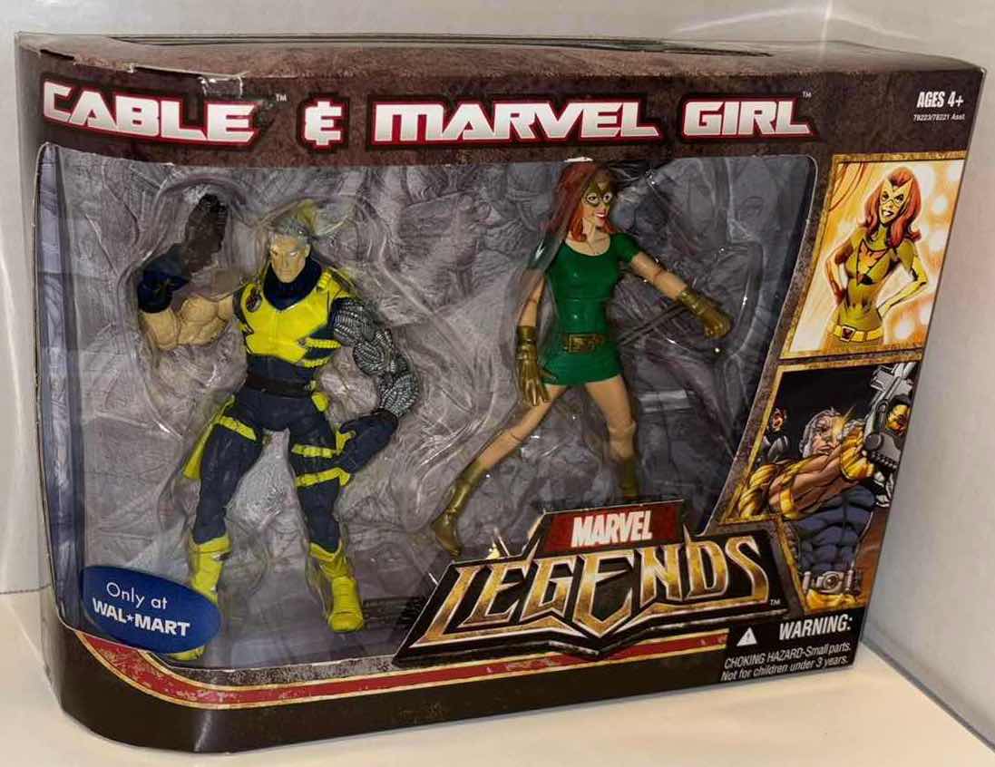 Photo 1 of NEW HASBRO MARVEL LEGENDS ACTION FIGURES & ACCESSORIES 2-PACK, “CABLE” & “MARVEL GIRL”  (WALMART EXCLUSIVE)