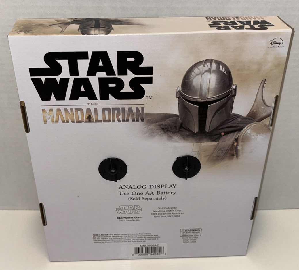 Photo 1 of NEW STAR WARS THE MANDALORIAN BOUNTY HUNTER WALL CLOCK