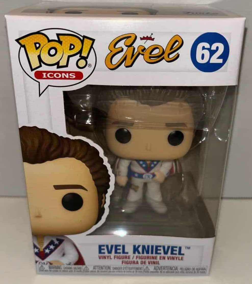 Photo 1 of NEW FUNKO POP! ICONS VINYL FIGURE, #62 EVEL KNIEVEL