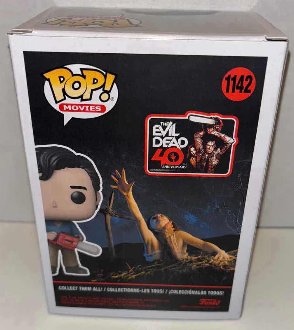 Photo 1 of NEW FUNKO POP! MOVIES VINYL FIGURE, THE EVIL DEAD 40TH ANNIVERSARY #1142 ASH W CHAINSAW