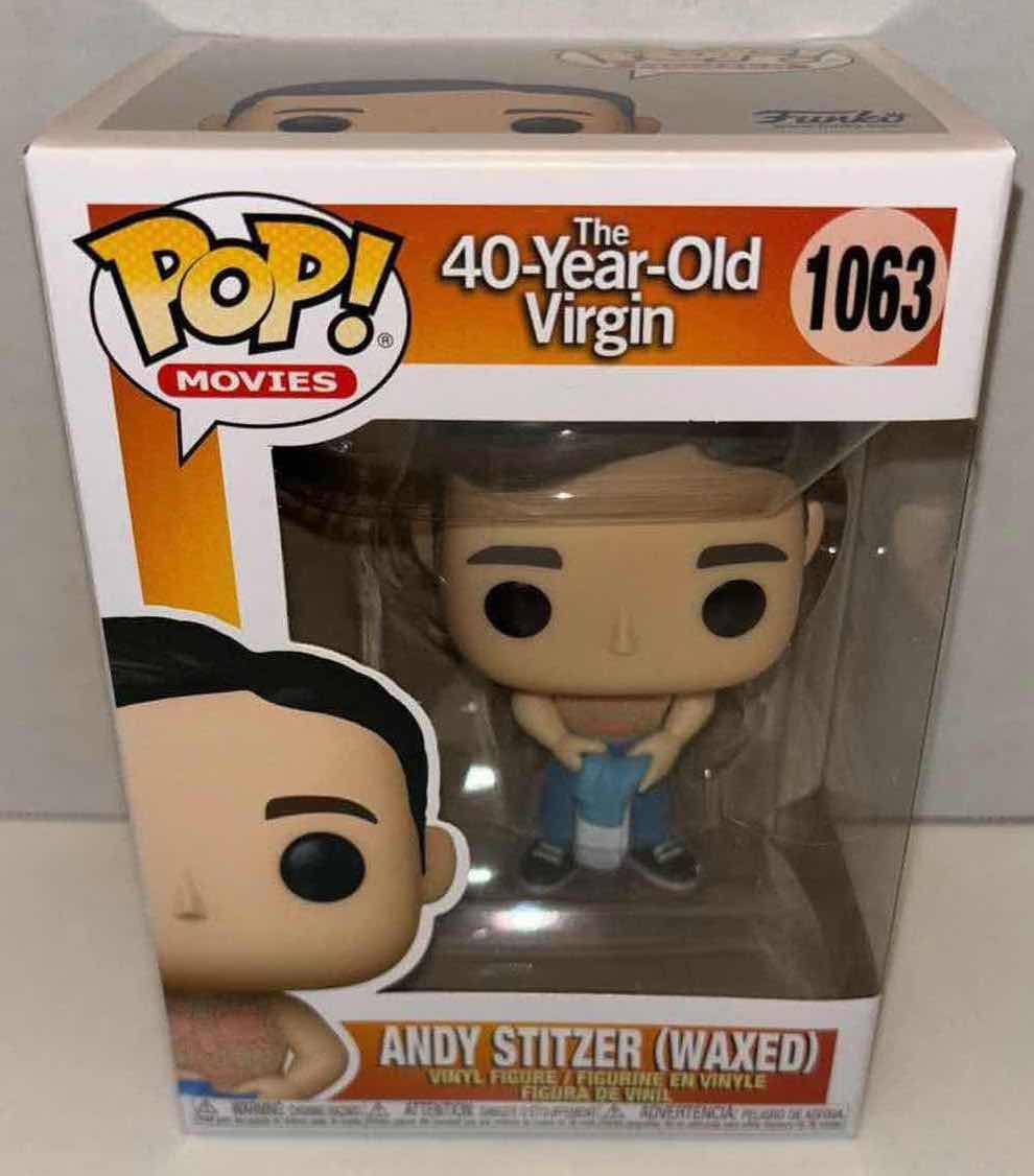 View 2 of NEW FUNKO POP! MOVIES VINYL FIGURE, THE 40 YEAR OLD VIRGIN #1063 ANDY STITZER (WAXED)