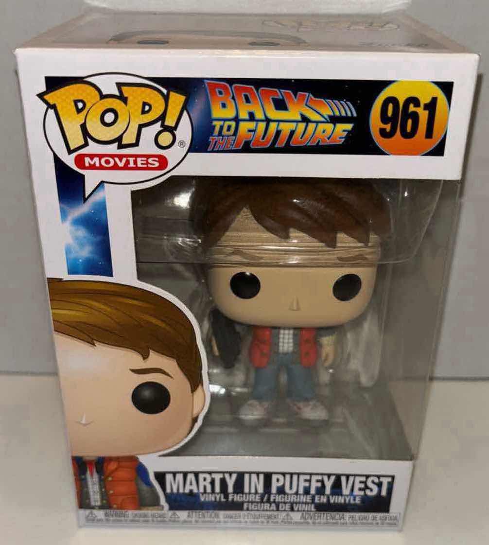 Photo 1 of $18 NEW FUNKO POP! MOVIES VINYL FIGURE, BACK TO THE FUTURE #961 MARTY IN PUFFY VEST