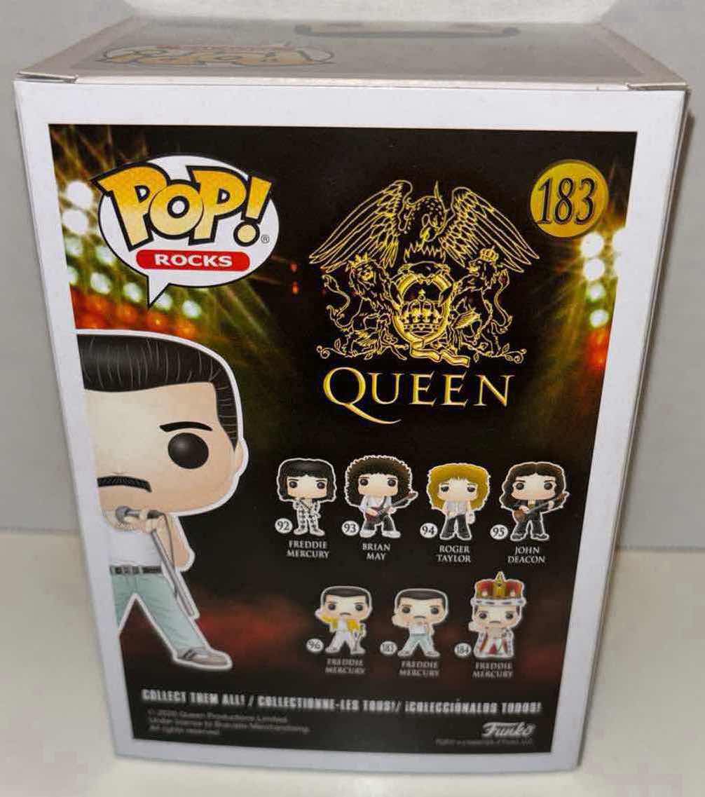 Photo 1 of NEW FUNKO POP! ROCKS VINYL FIGURE, QUEEN #183 FREDDIE MERCURY