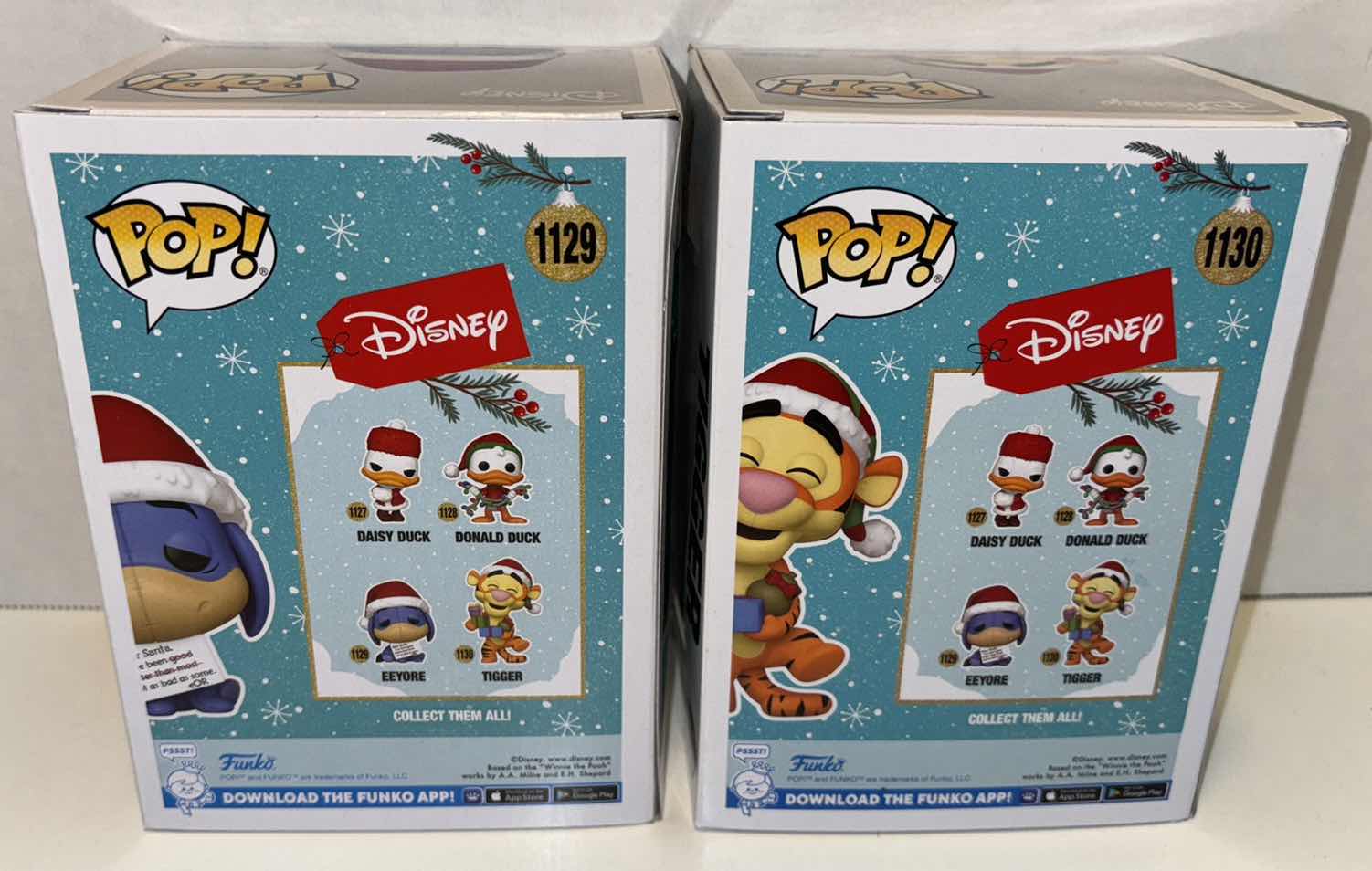 Photo 1 of NEW FUNKO POP! 2021 DISNEY HOLIDAY VINYL FIGURE 2-PACK, #1129 EEYORE & #1130 TIGGER