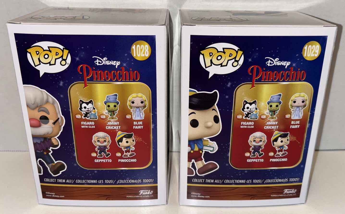 Photo 1 of NEW FUNKO POP! DISNEY PINOCCHIO VINYL FIGURE 2-PACK, #1028 GEPPETTO & #1029 PINOCCHIO