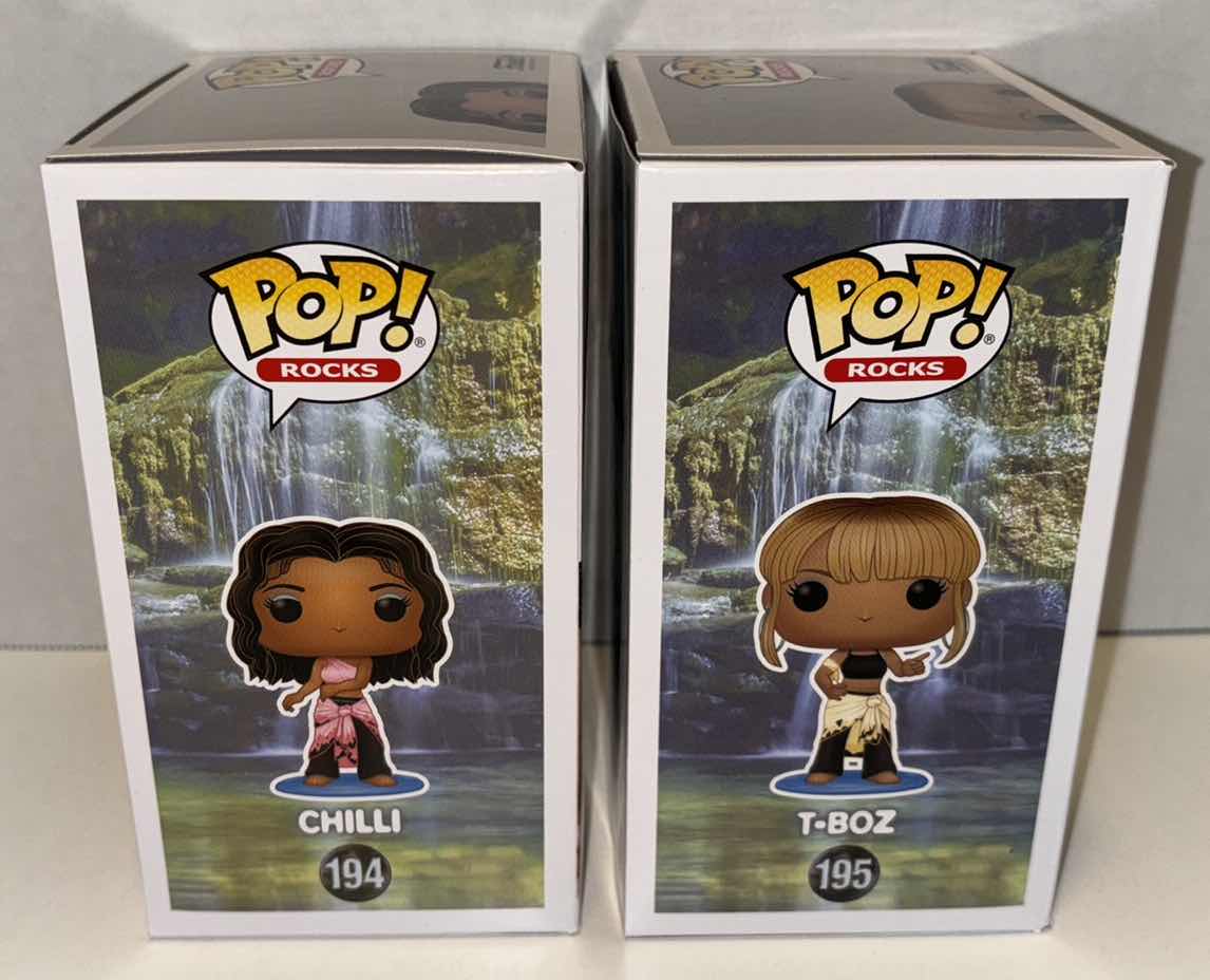 Photo 1 of NEW FUNKO POP! ROCKS TLC VINYL FIGURE 2-PACK, #194 CHILLI & #195 T-BOZ