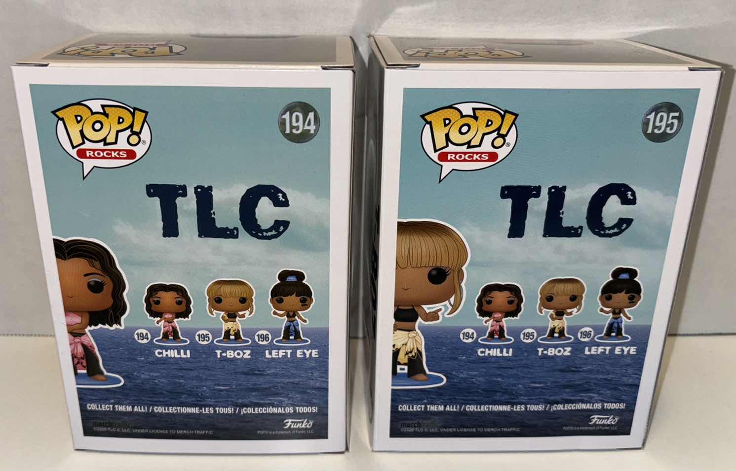 Photo 1 of NEW FUNKO POP! ROCKS TLC VINYL FIGURE 2-PACK, #194 CHILLI & #195 T-BOZ