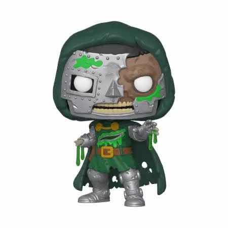 Photo 1 of NEW FUNKO POP! MARVEL ZOMBIES VINYL BOBBLEHEAD FIGURE & POCKET POP! KEYCHAIN, #789 ZOMBIE DOCTOR DOOM & ZOMBIE GAMBIT KEYCHAIN