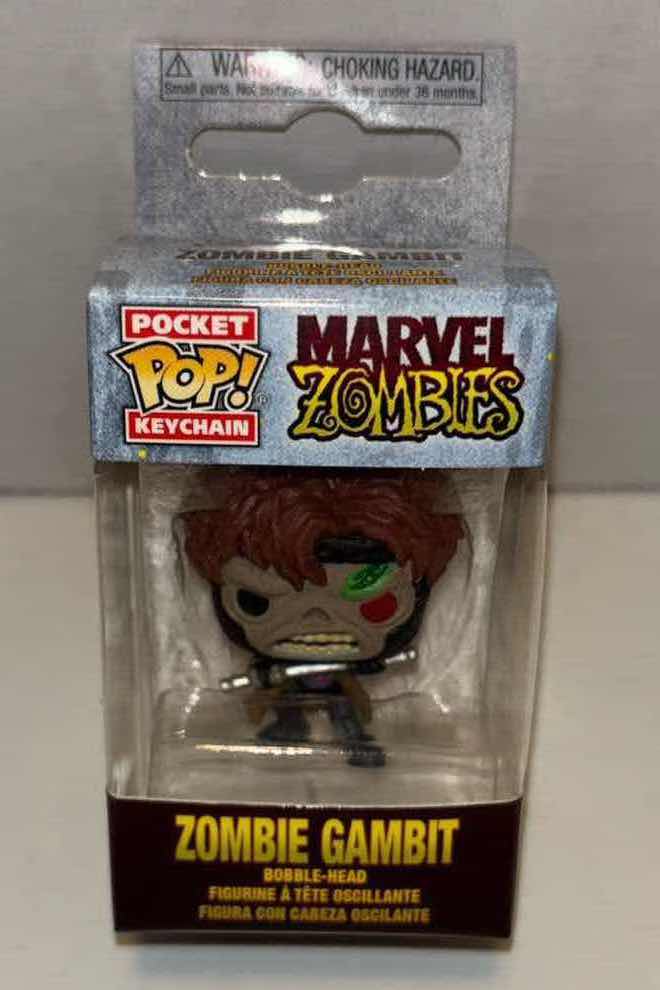 Photo 7 of NEW FUNKO POP! MARVEL ZOMBIES BOBBLEHEAD FIGURE & POCKET POP! BOBBLEHEAD KEYCHAIN, #791 ZOMBIE M.O.D.O.K. & ZOMBIE GAMBIT KEYCHAIN