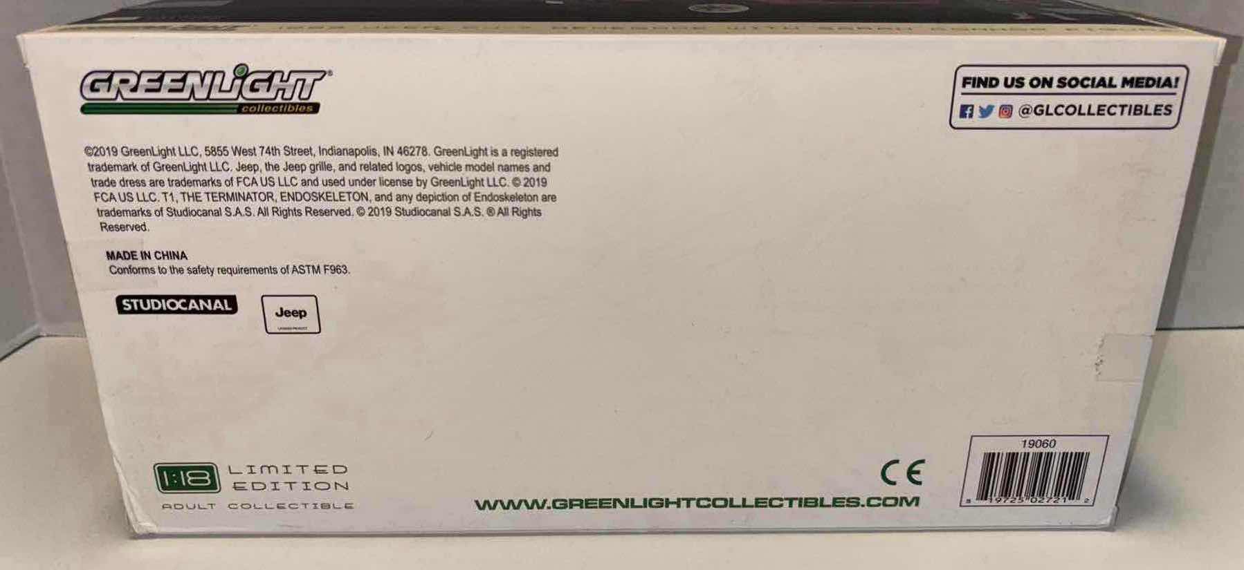 Photo 1 of NEW GREENLIGHT COLLECTIBLES ARTISAN COLLECTION DIE-CAST VEHICLE, THE TERMINATOR 1983 JEEP CJ-7 RENEGADE WITH SARAH CONNOR FIGURE