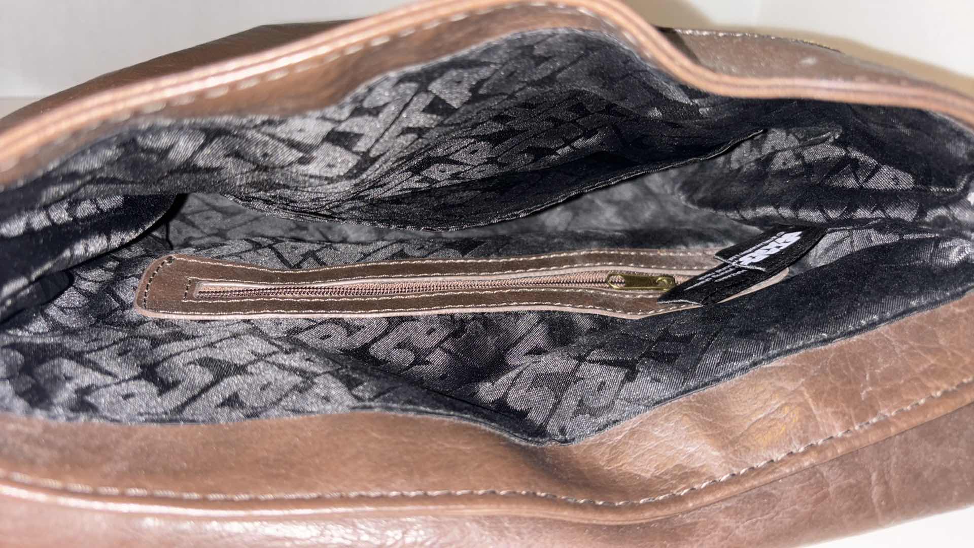 Photo 1 of LOUNGEFLY STAR WARS BOBA FETT BROWN FAUX LEATHER CROSSBODY BAG