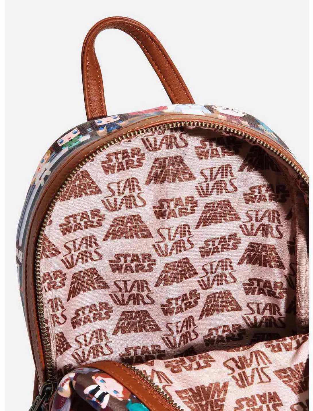 Photo 1 of NEW LOUNGEFLY STAR WARS CREATURE CANTINA MINI FAUX LEATHER BACKPACK W MATCHING BIFOLD WALLET