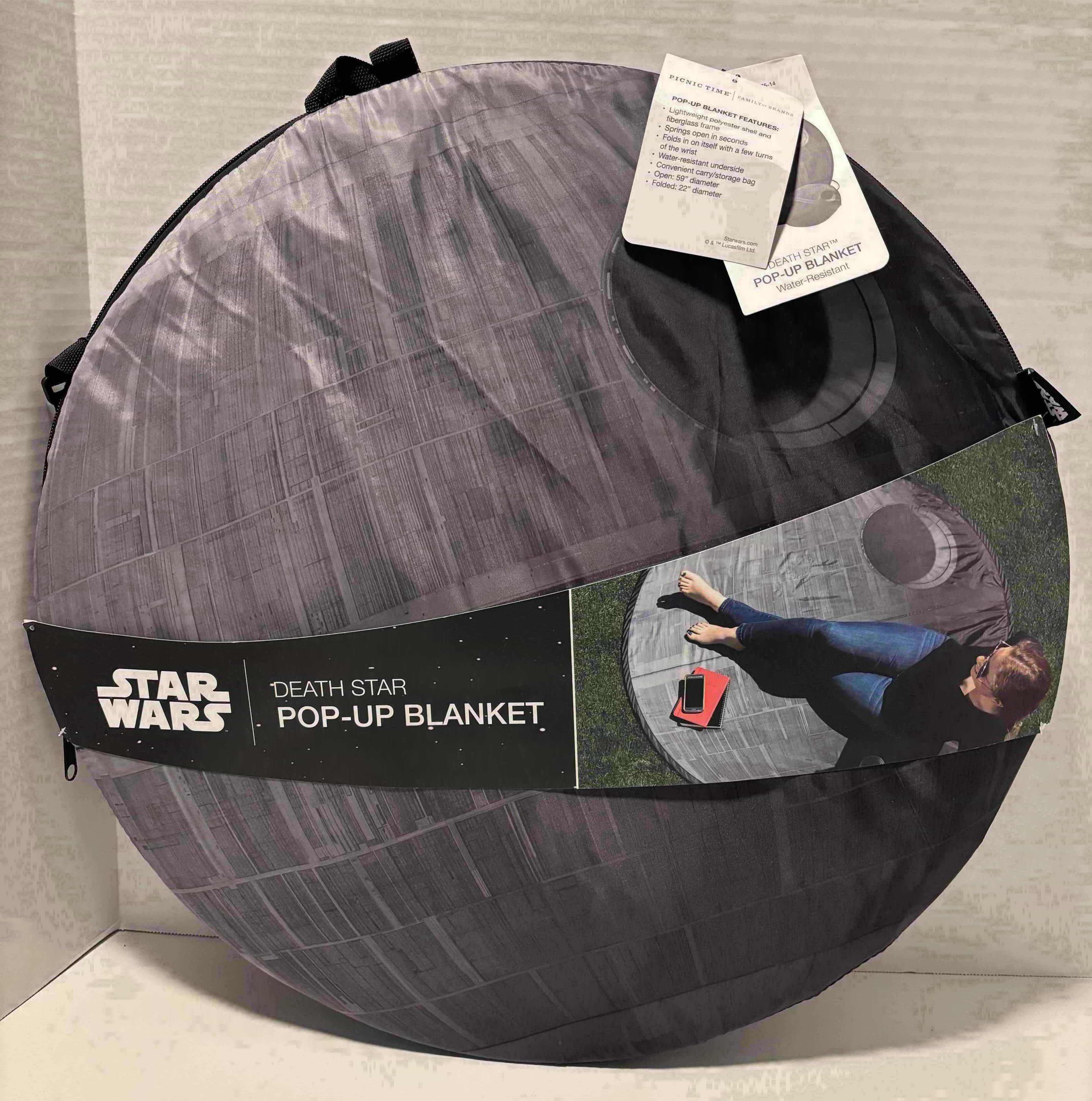 Photo 1 of NEW PICNIC TIME STAR WARS DEATH STAR WATER RESISTANT POP-UP 59” BLANKET