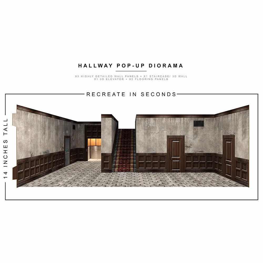 Photo 1 of BRAND NEW EXTREME-SETS POP-UP DIORAMA, “HALLWAY POP-UP” 1/12 SCALE