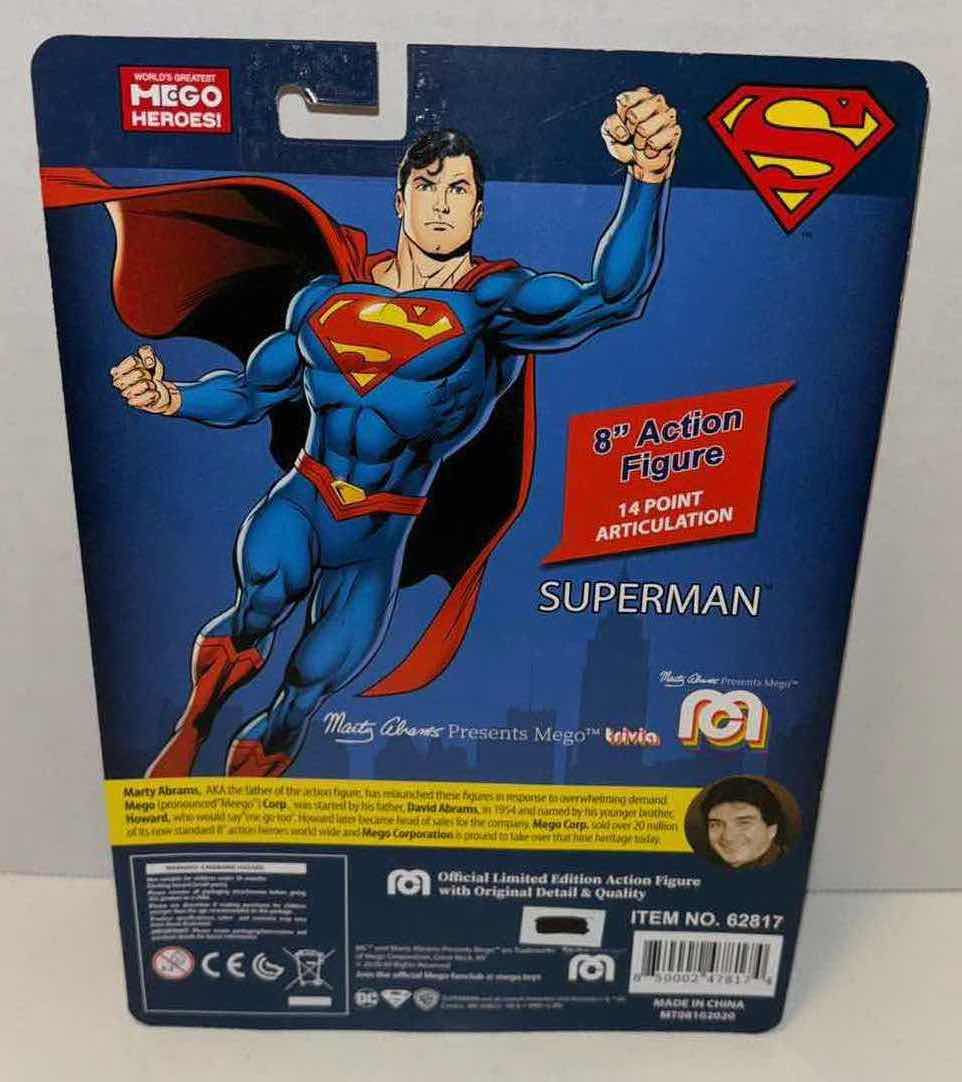 Photo 1 of BRAND NEW MEGO 8” ACTION FIGURE, DC COMICS “SUPERMAN”