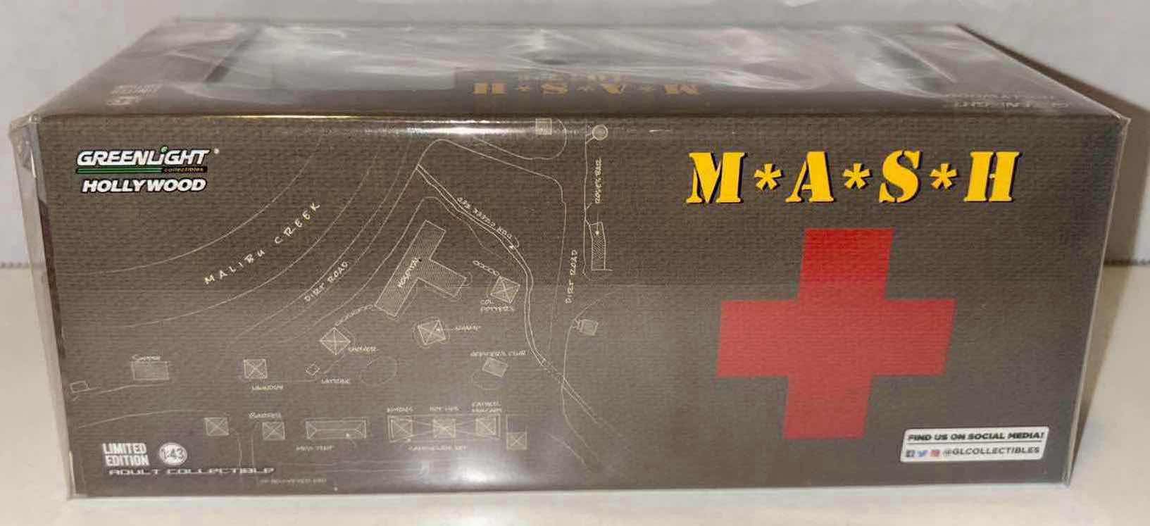 Photo 1 of NEW GREENLIGHT COLLECTIBLES HOLLYWOOD LIMITED EDITION 1:43 SCALE DIE-CAST VEHICLE, M*A*S*H 4077TH 1952 WILLYS M38 A1 JEEP