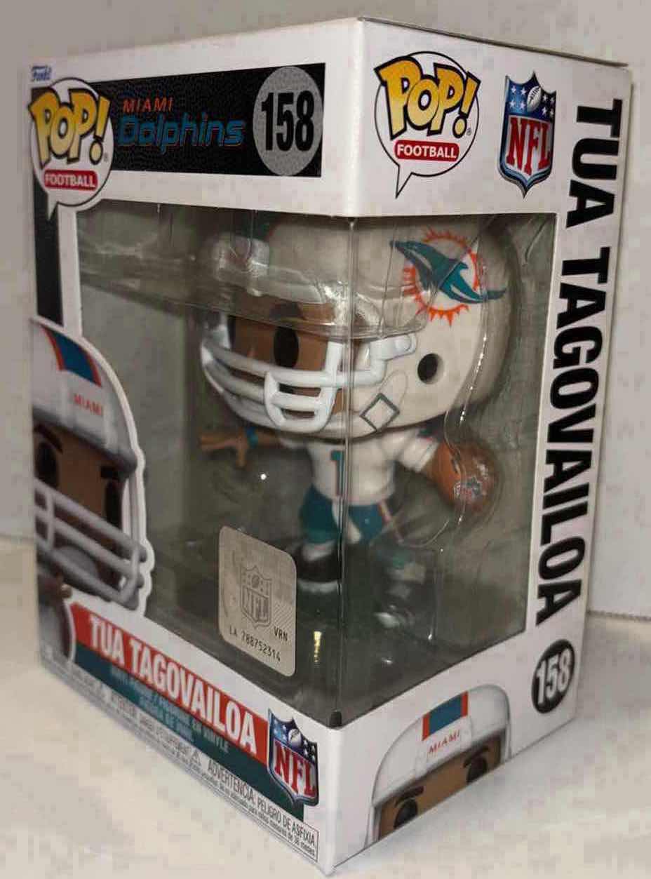 Photo 2 of NEW FUNKO POP! FOOTBALL VINYL FIGURE, NFL MIAMI DOLPHINS #158 TUA TAGOVAILOA