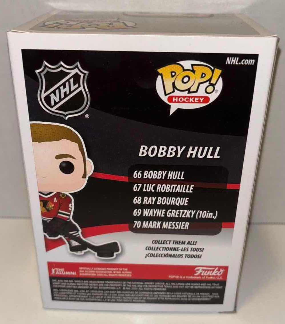 Photo 1 of NEW FUNKO POP! HOCKEY VINYL FIGURE, NHL CHICAGO BLACKHAWKS #66 BOBBY HULL