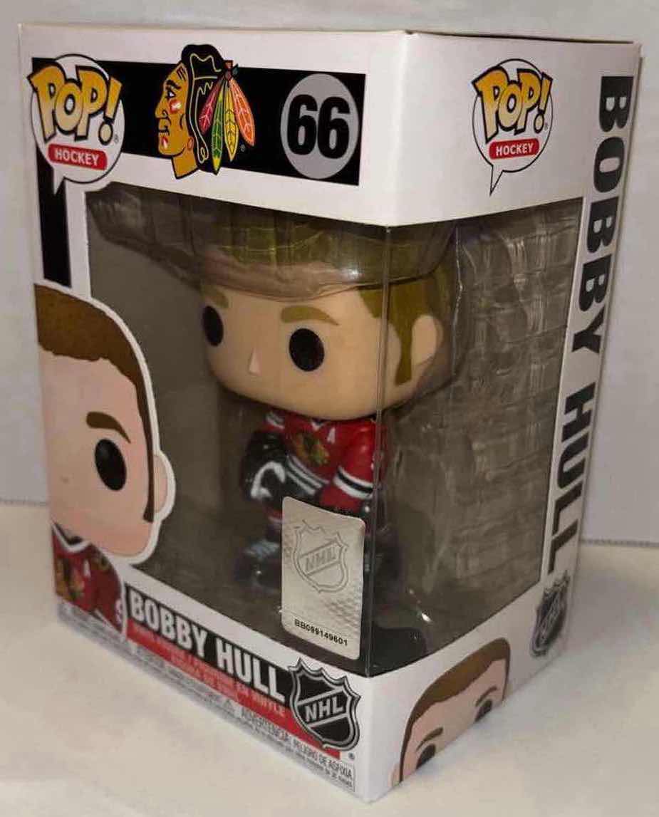 Photo 1 of NEW FUNKO POP! HOCKEY VINYL FIGURE, NHL CHICAGO BLACKHAWKS #66 BOBBY HULL