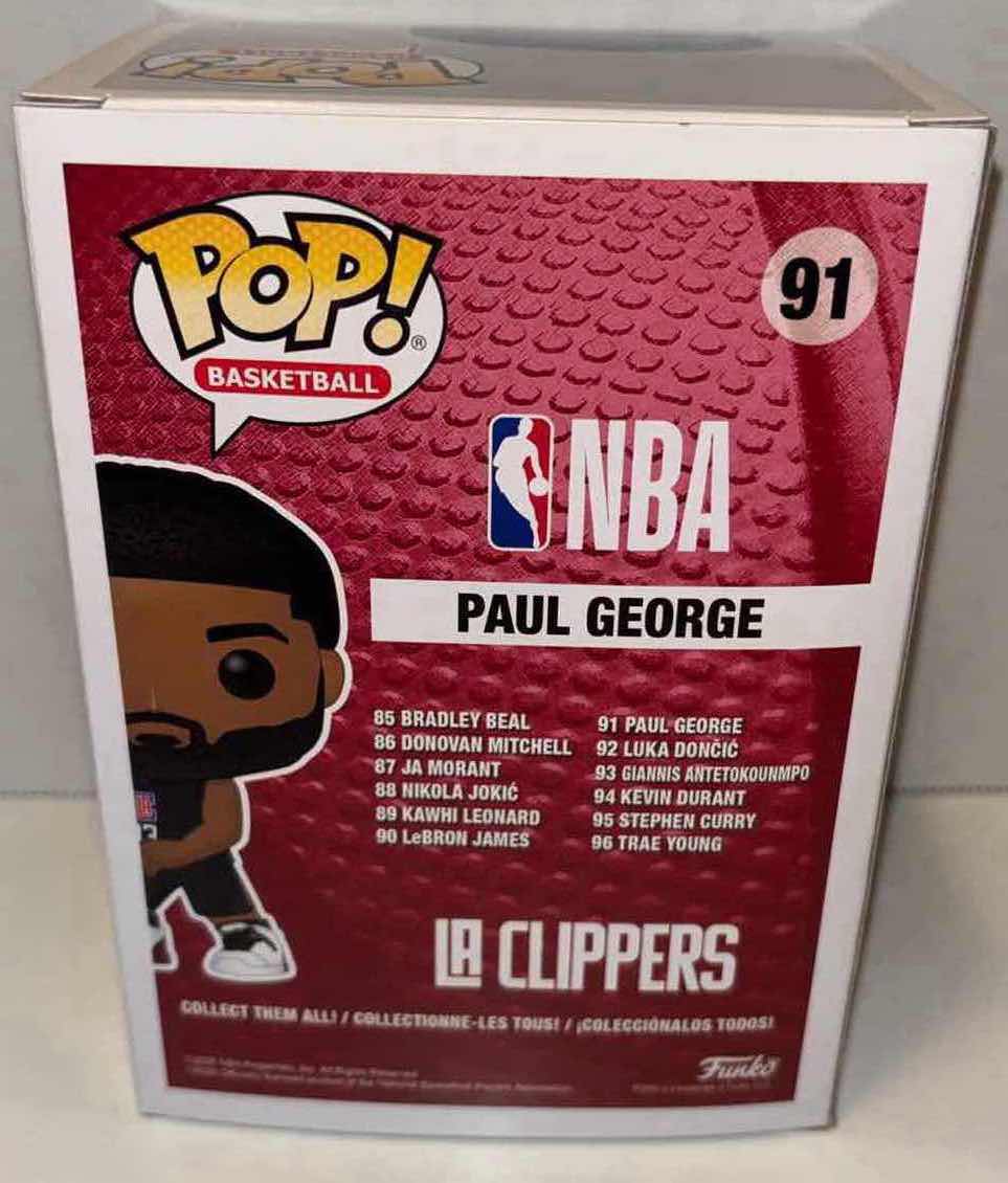 Photo 1 of NEW FUNKO POP! BASKETBALL VINYL FIGURE, NBA LOS ANGELES CLIPPERS #91 PAUL GEORGE