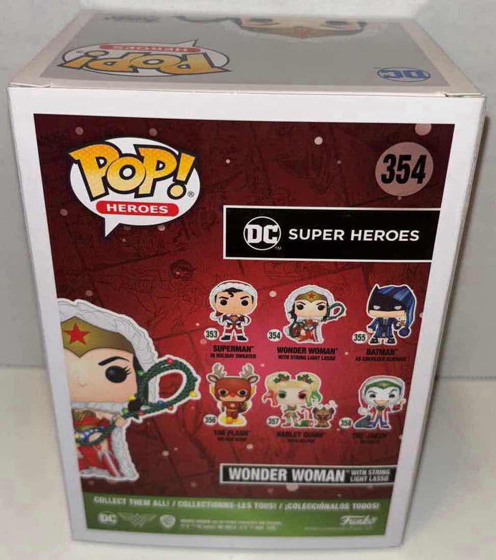 Photo 1 of NEW FUNKO POP! HEROES VINYL FIGURE,  DC SUPER HEROES #354 WONDER WOMAN WITH STRING LIGHT LASSO